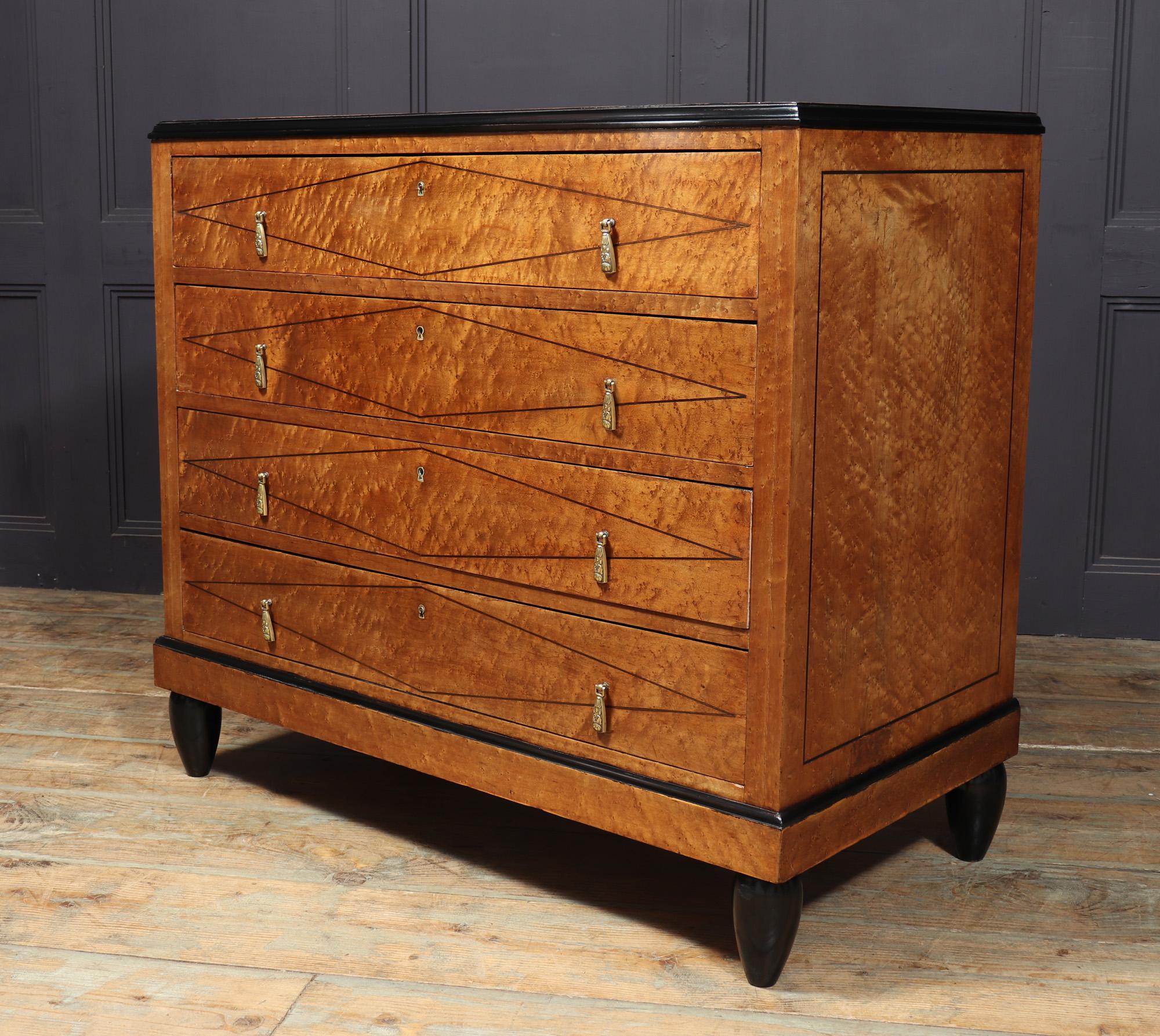 Art Deco Chest of Drawers in Birds Eye Maple 5