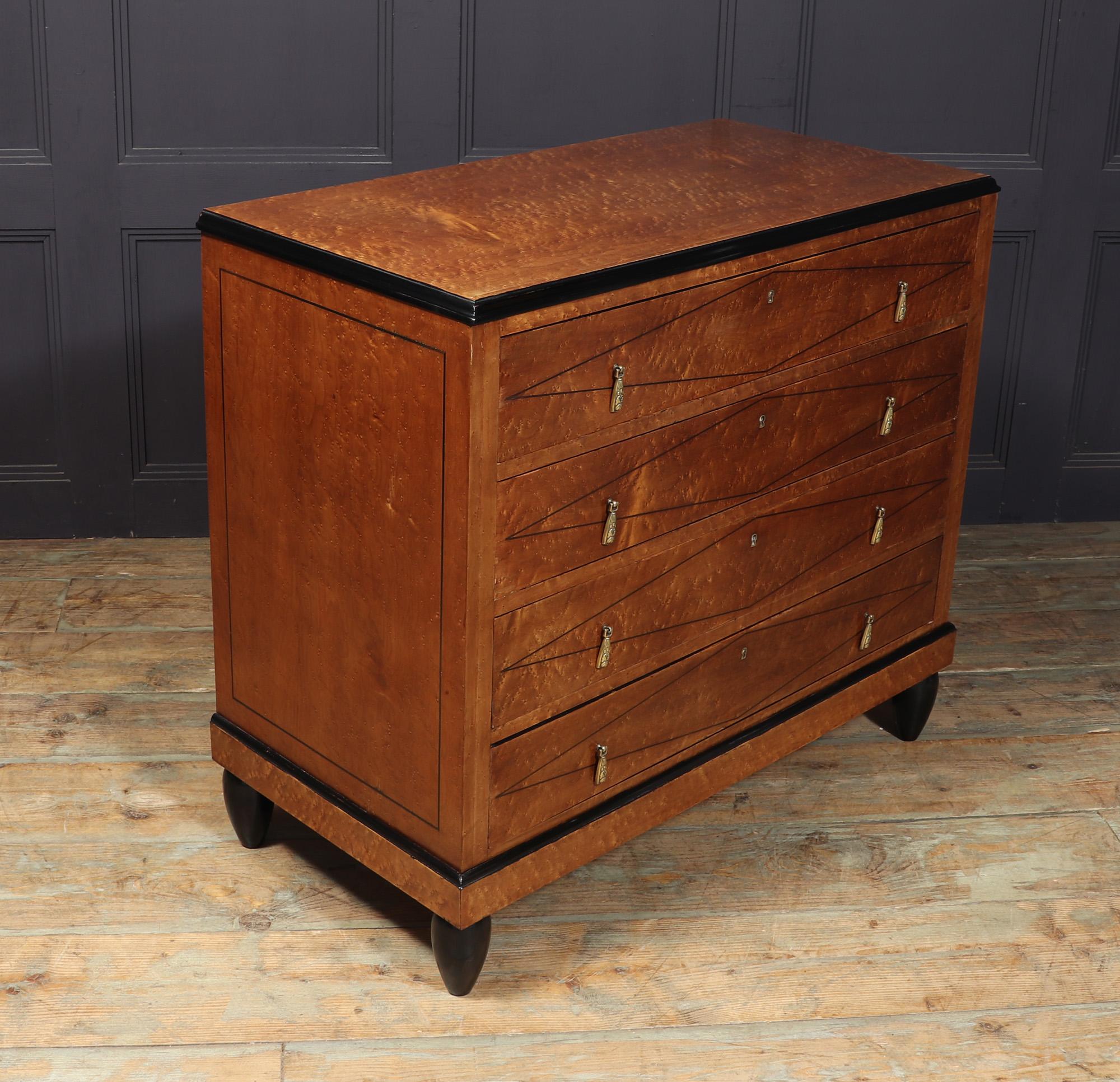 Art Deco Chest of Drawers in Birds Eye Maple 2