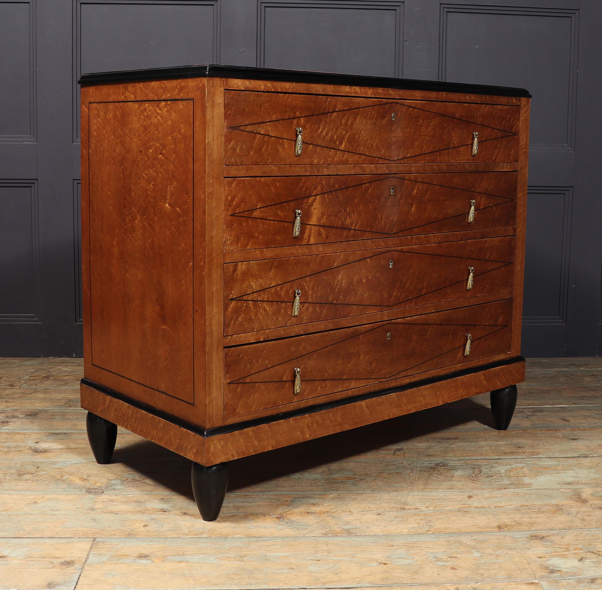 Art Deco Chest of Drawers in Birds Eye Maple 3