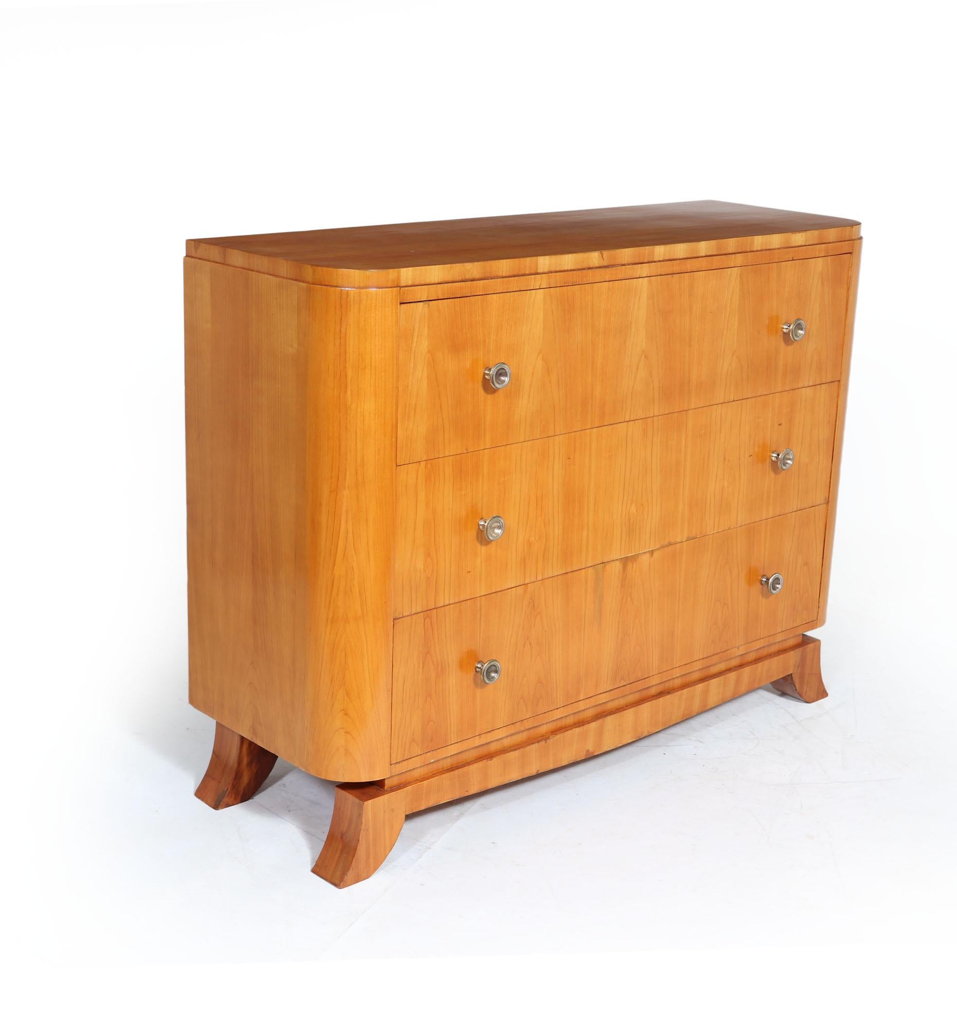 French Art Deco Chest of Drawers in Cherry