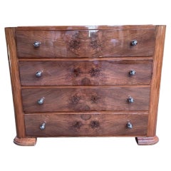 Art Deco Chest of Drawers in Solid Wood, 20th Century