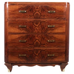 Art Deco Chest of Drawers in walnut c1930