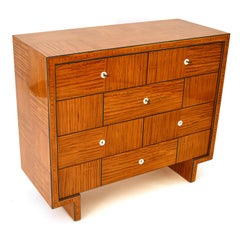 Art Deco Chest of Drawers Lemon Wood 6 Drawers 1920 in the Style Josef Frank