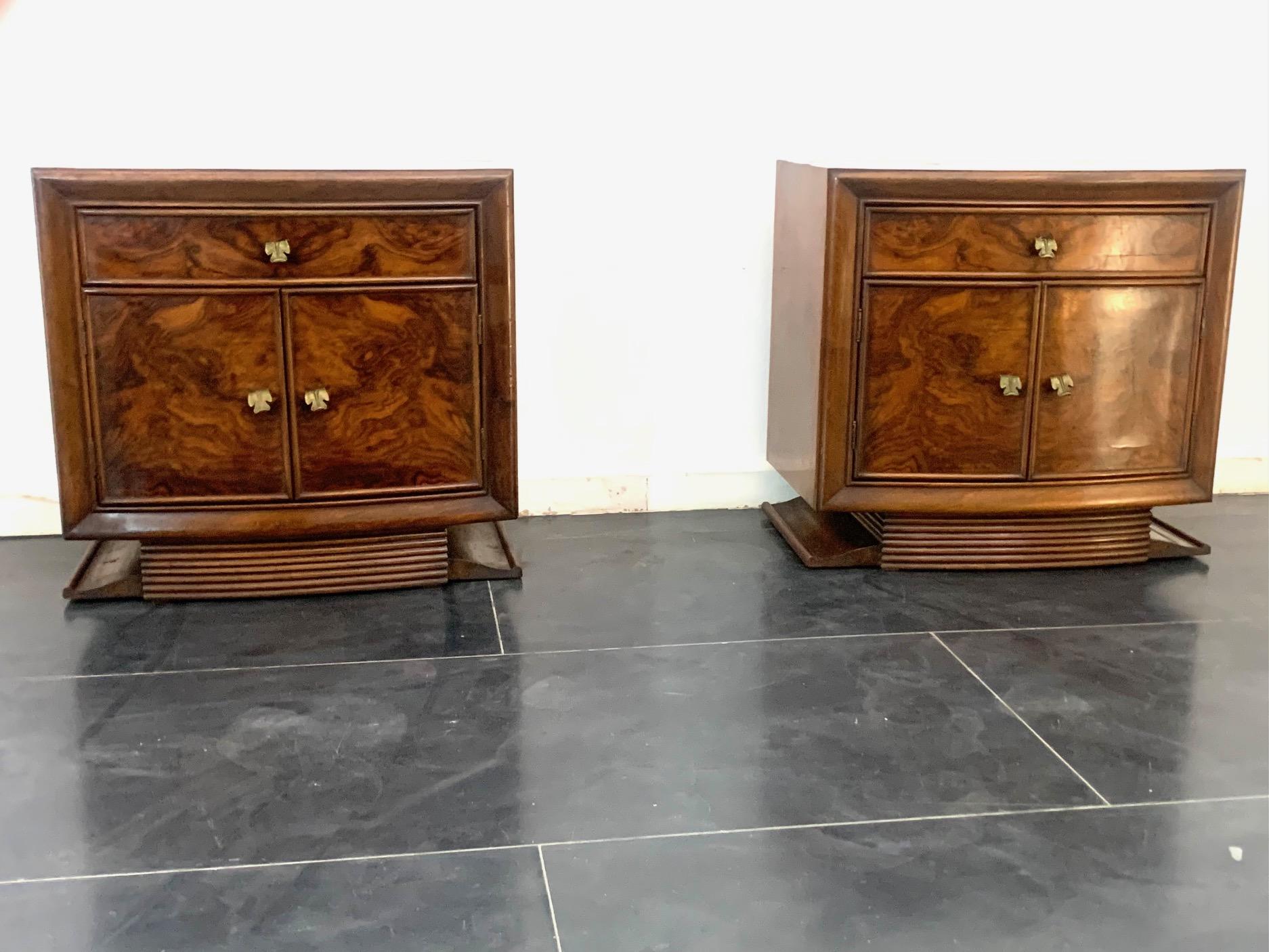Cassettiera, specchio e comodini Art Deco di Premuda furnit in vendita 3