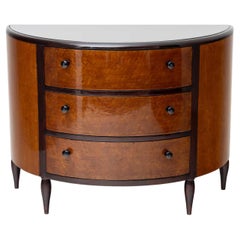 Commode Art déco, plaquée en thuja, vers 1940