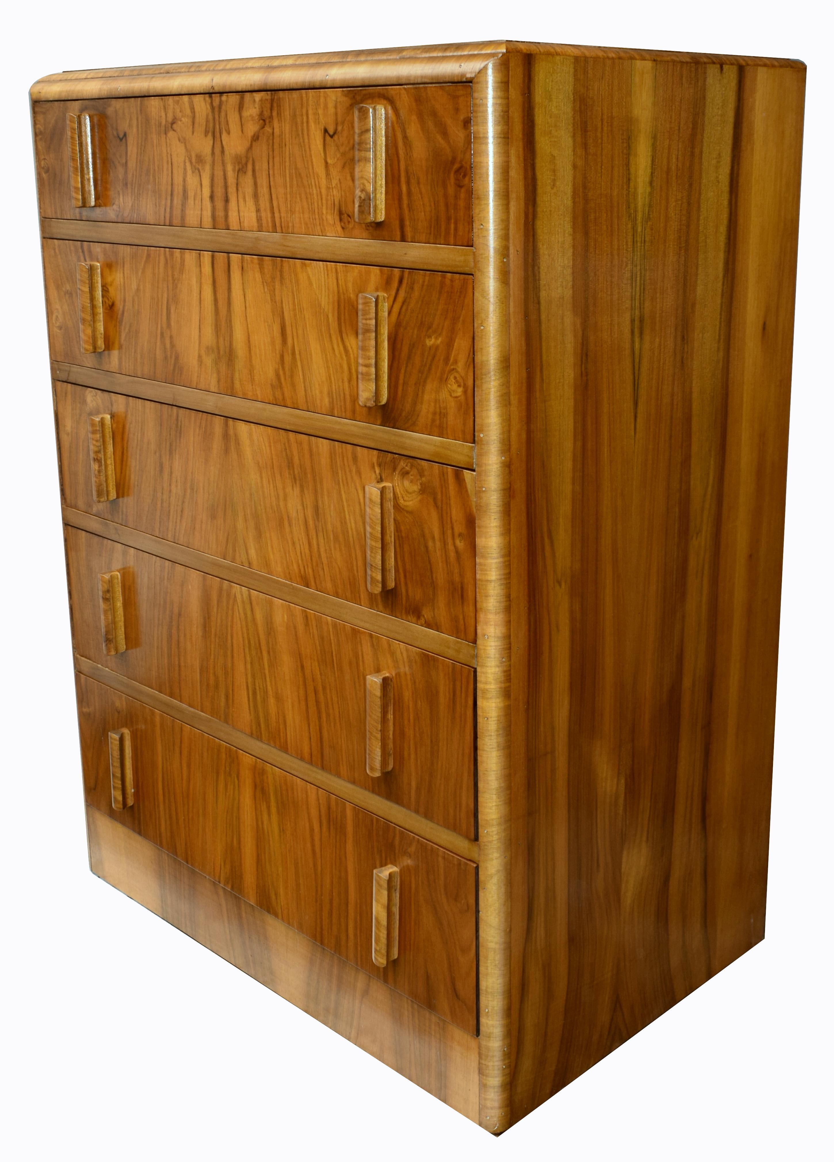 20th Century Art Deco Chest of Five Drawers, circa 1930