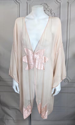 Art Deco Chiffon and Satin Lingerie Top