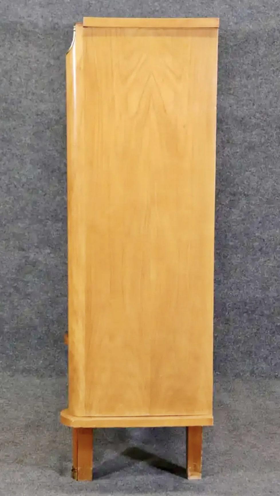 Glass Art Deco China Cabinet For Sale