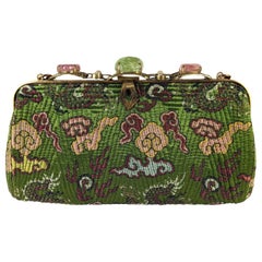 Art Deco Chinese Bag with Rose Quartz and Fluorite