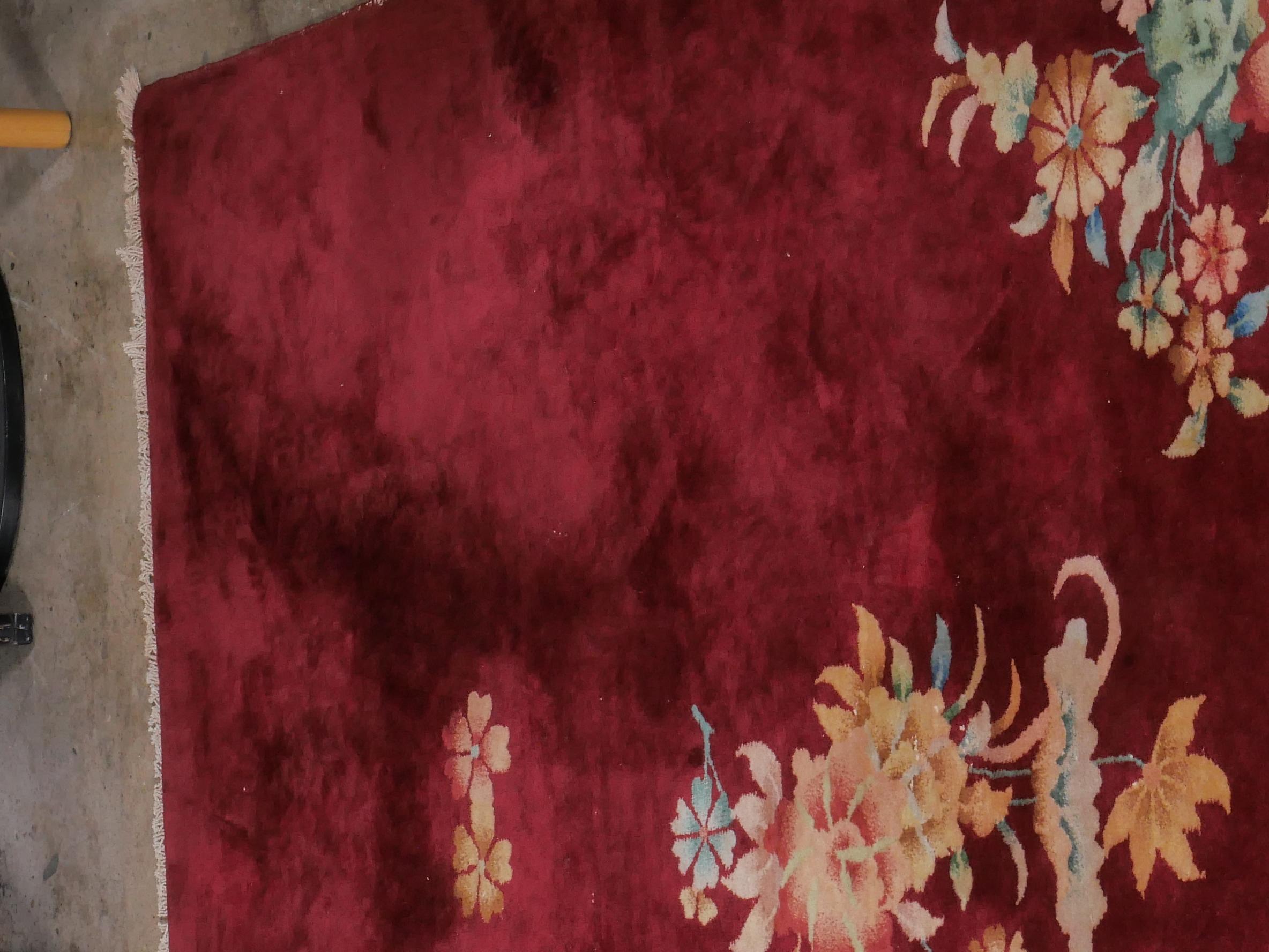 Noué à la main Tapis chinois Art Déco en vente