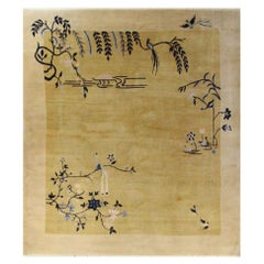 Art Deco Chinese Carpet, Lemon Color