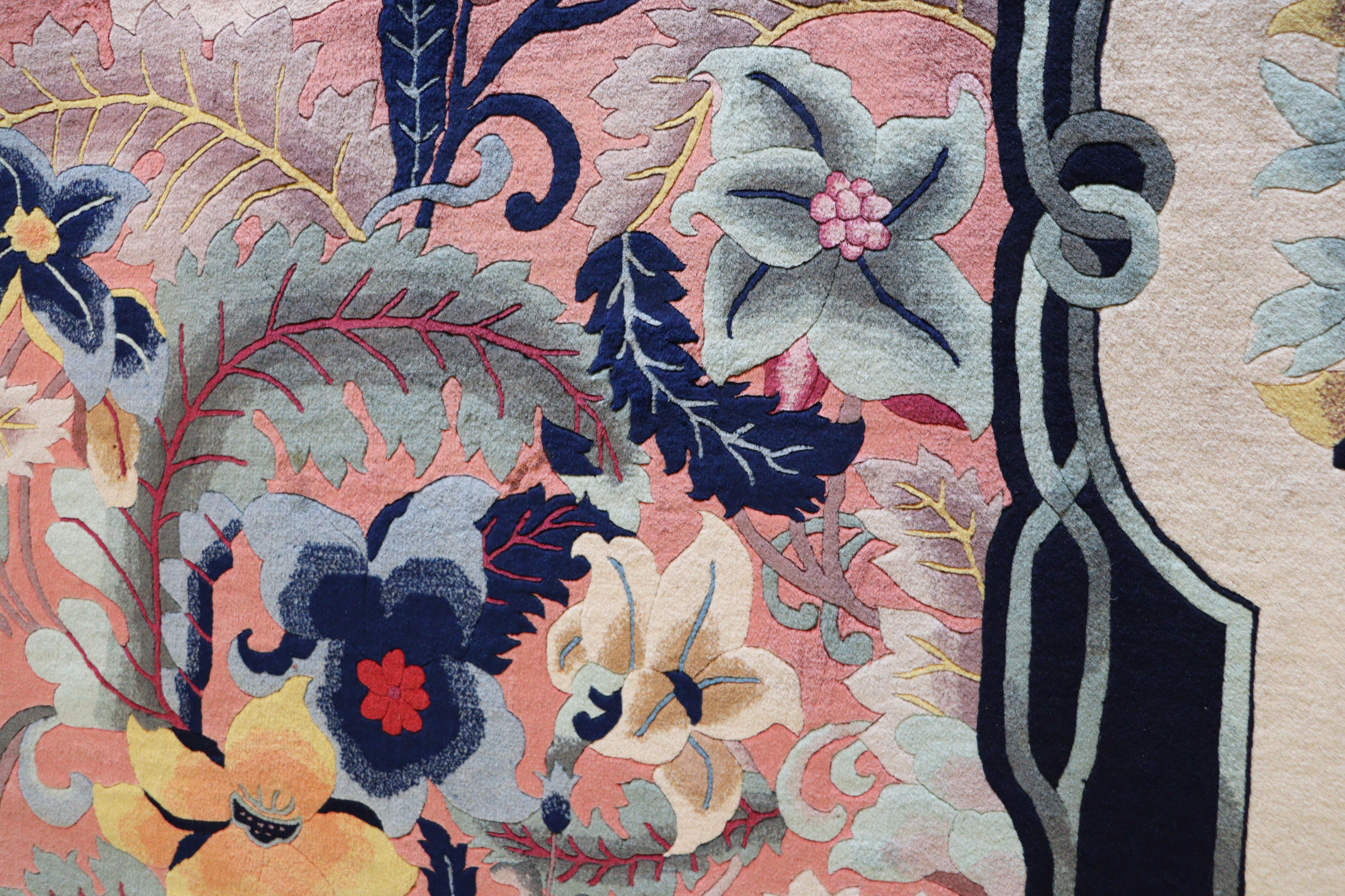 Antique Art Deco Chinese Carpet, Perfect Nature 2