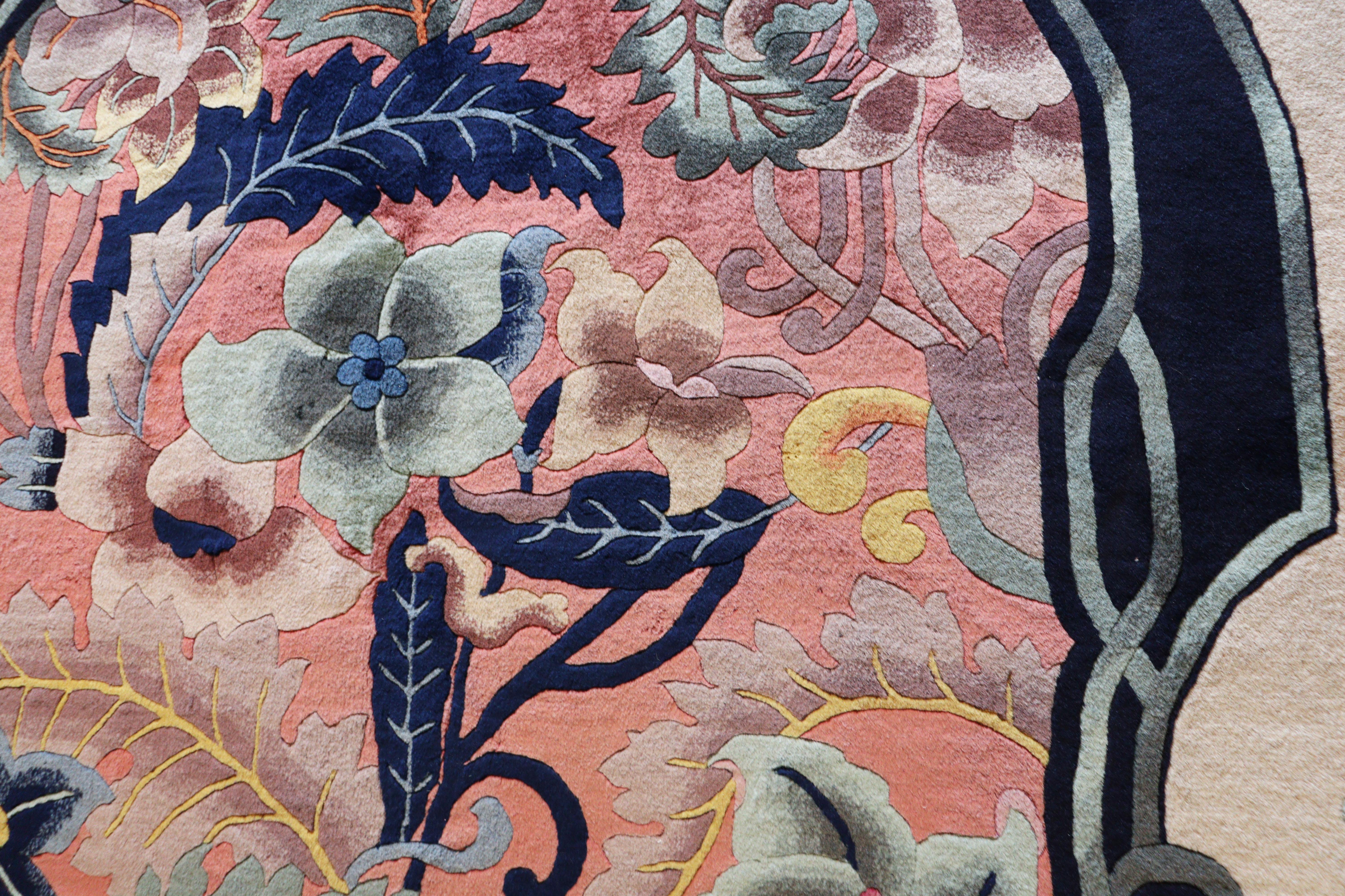 Antique Art Deco Chinese Carpet, Perfect Nature 3