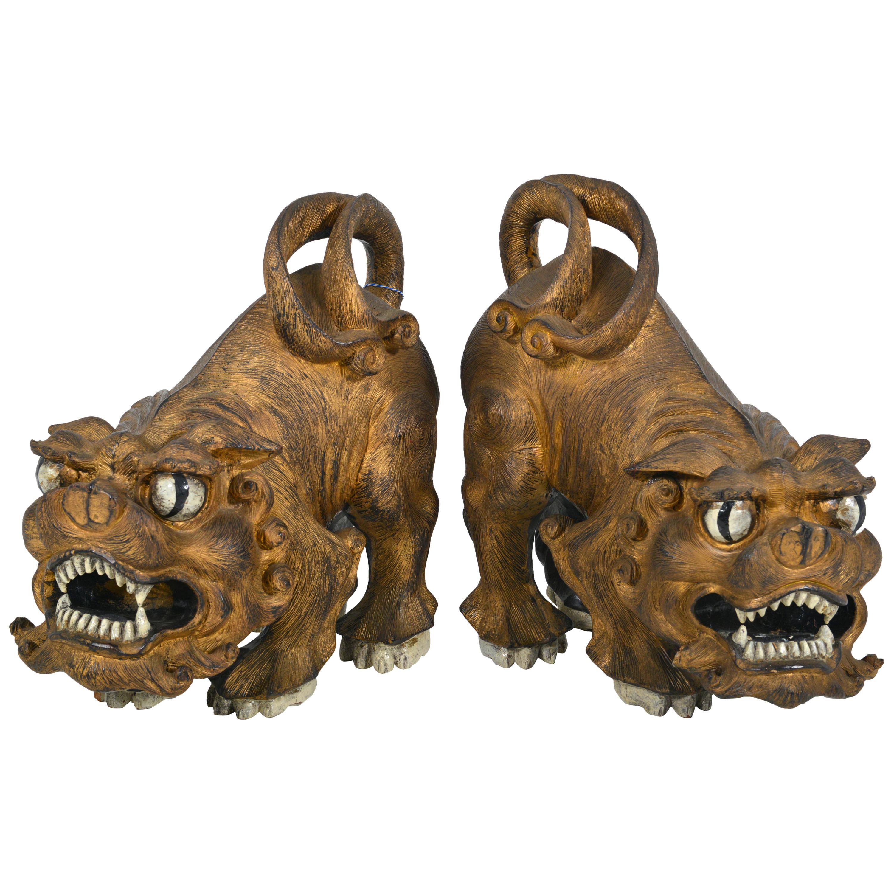 Art Deco Chinese Foo Dogs, circa 1940 For Sale