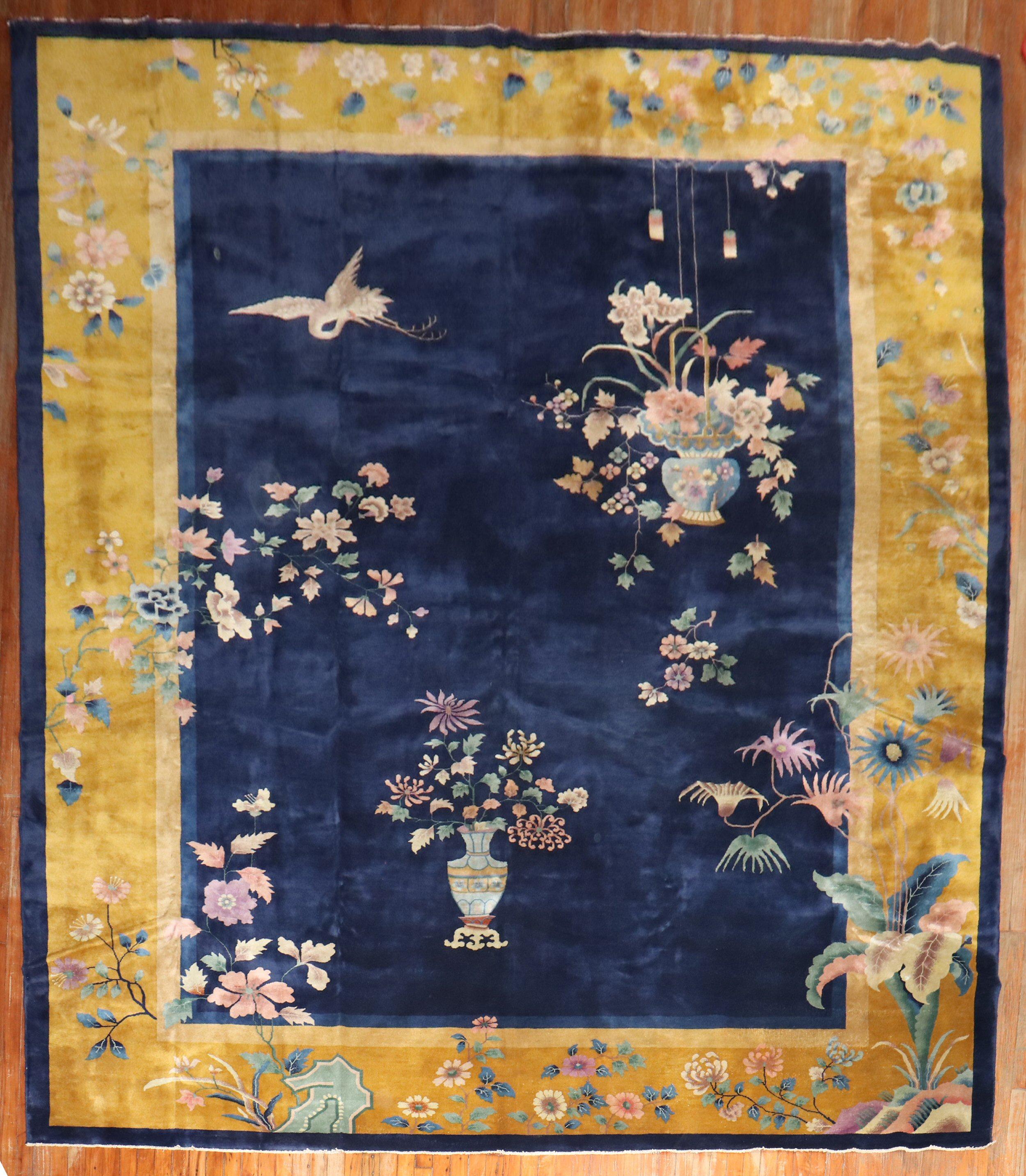 Mid-20th Century Art Deco Chinese Large Room Size Rug For Sale