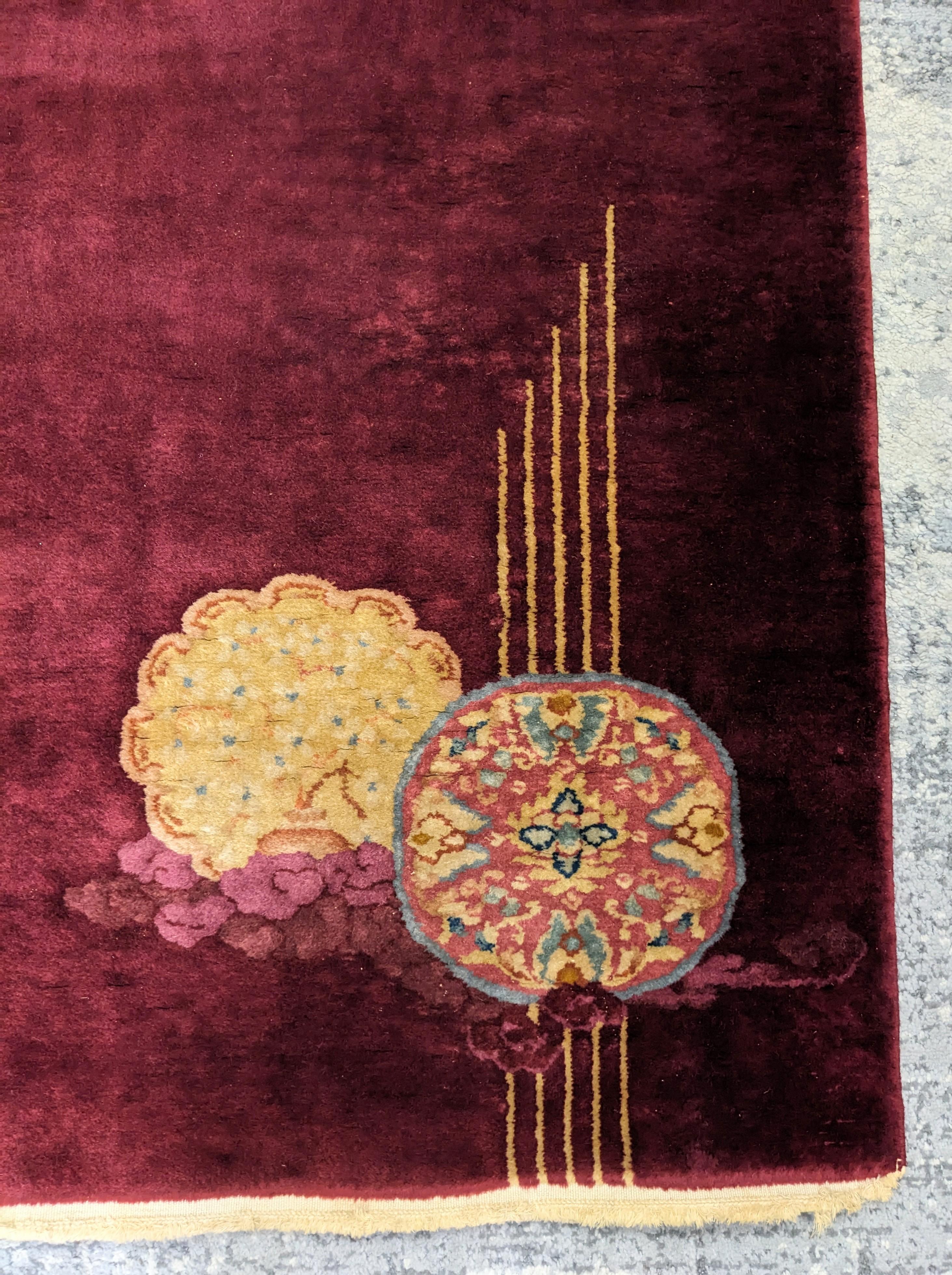 Alfombra con motivos chinos Art Déco Art Decó en venta