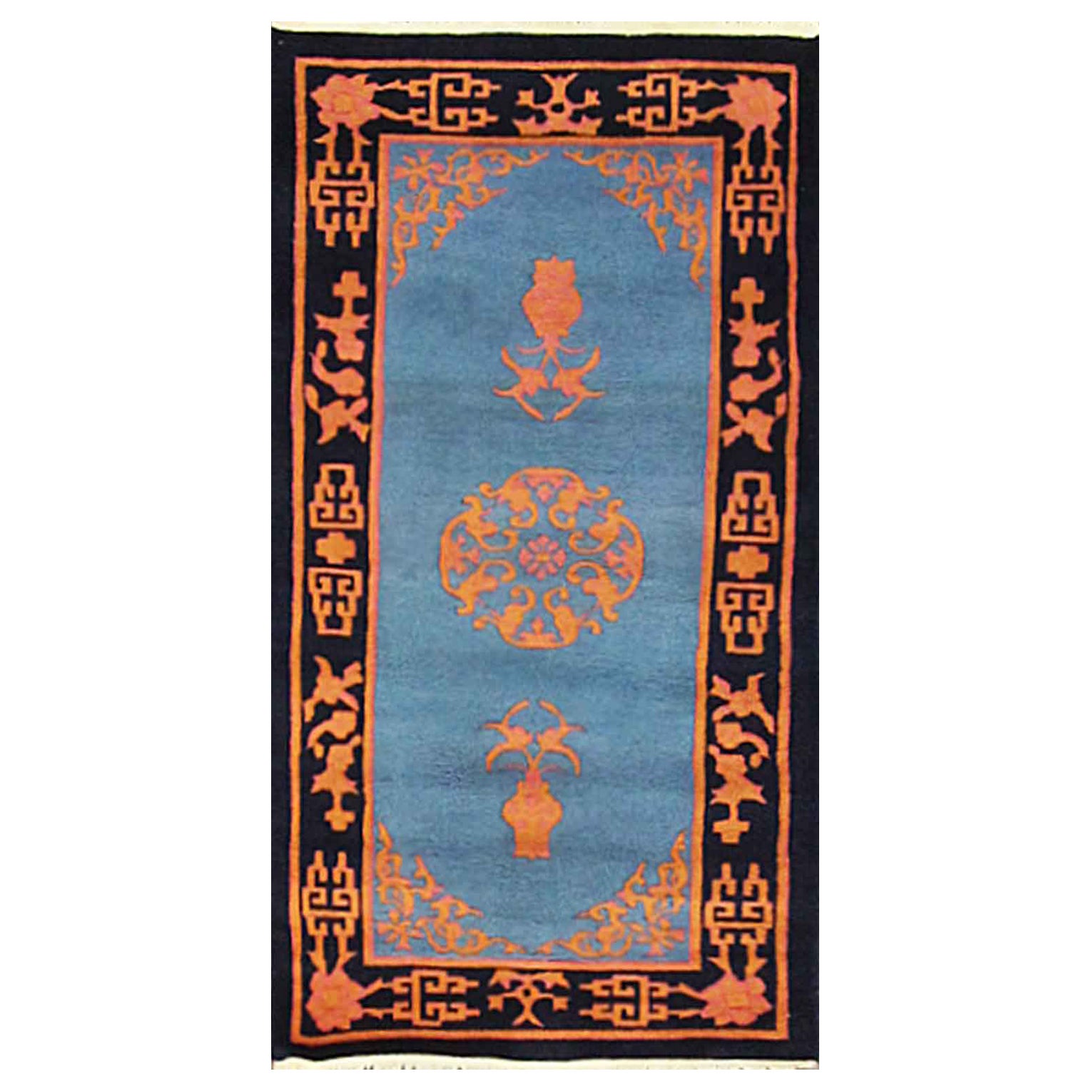 Tapis oriental chinois/tibétain Art Déco en vente
