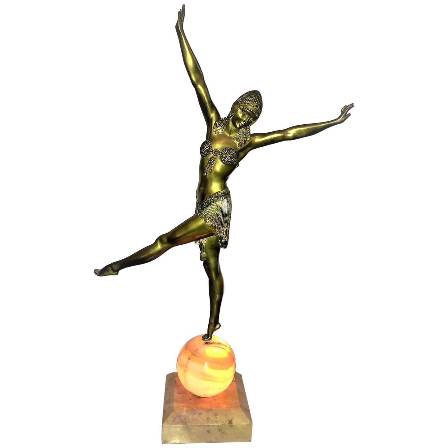 Art Deco Chiparus Luminaire Dimitre Chiparus 'Dancer of Palmyra’