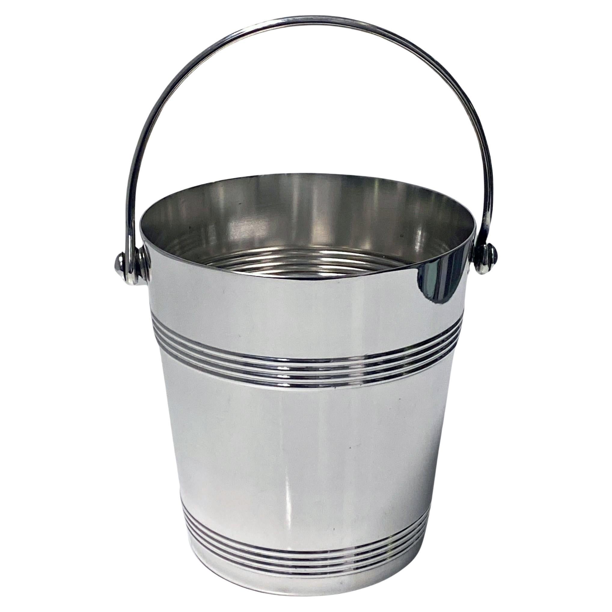 Art Deco Christofle silver plate cooler or ice bucket, France, circa 1930