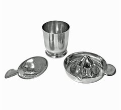 Art Deco Christofle solid Silver Cocktail Bar Set, C.1930