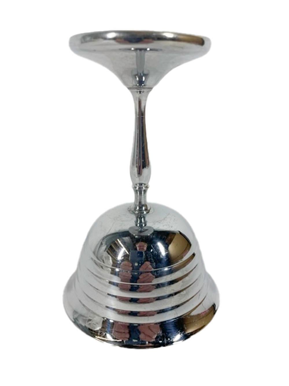 Cocktailshaker-Set aus Chrom und Bakelit im Art déco-Stil mit geripptem Design im Angebot 3