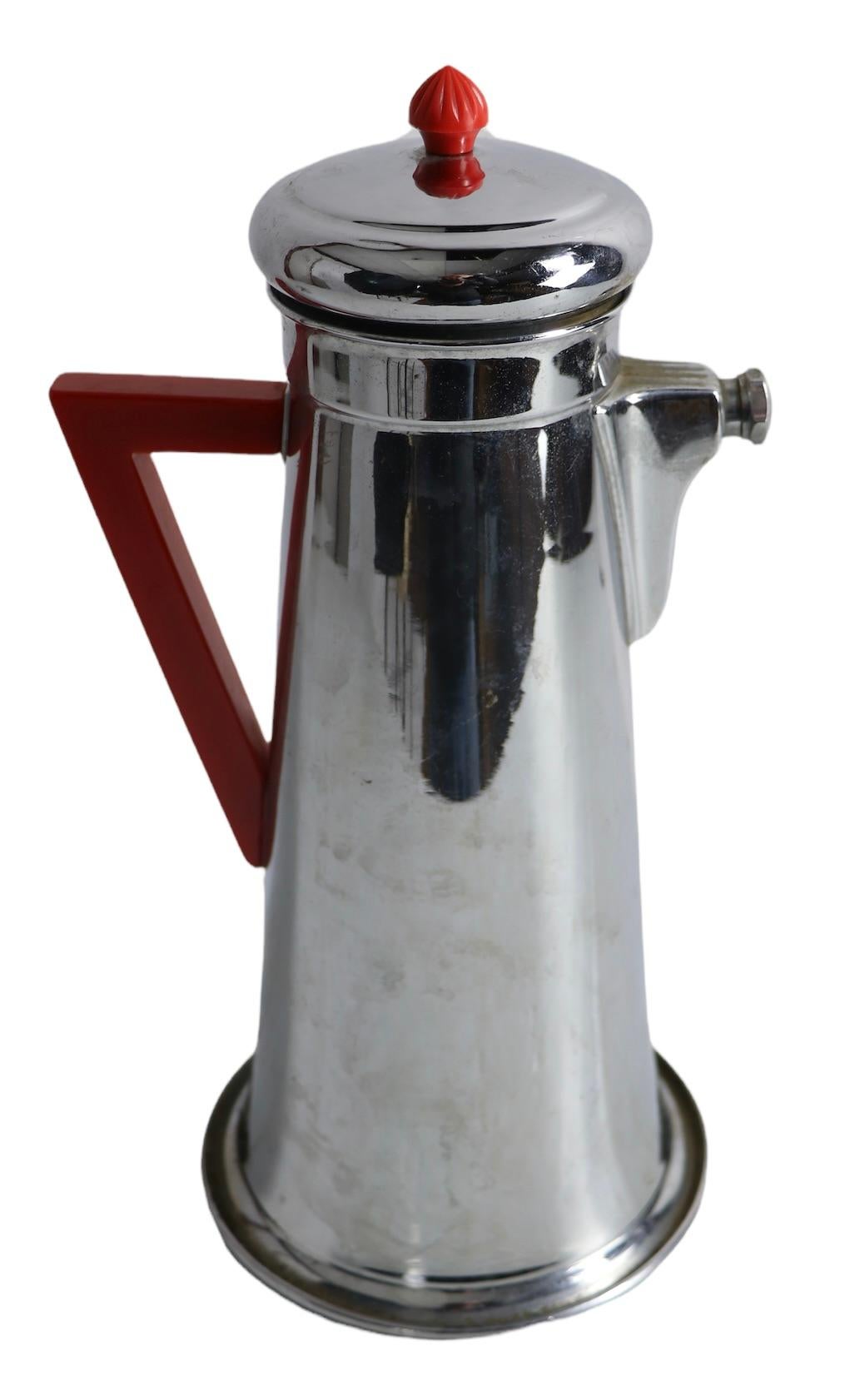 Art Deco Chrome and Bakelite Recipe Cocktail Shaker by Forman Bros, Ca. 1930's 1