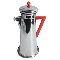 Antique Art Deco Chrome and Bakelite Recipe Cocktail Shaker by Forman Bros, Ca. 1930's