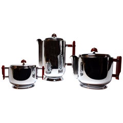 Art Deco Chrom und Bakelit WMF Tee und Kaffee Set