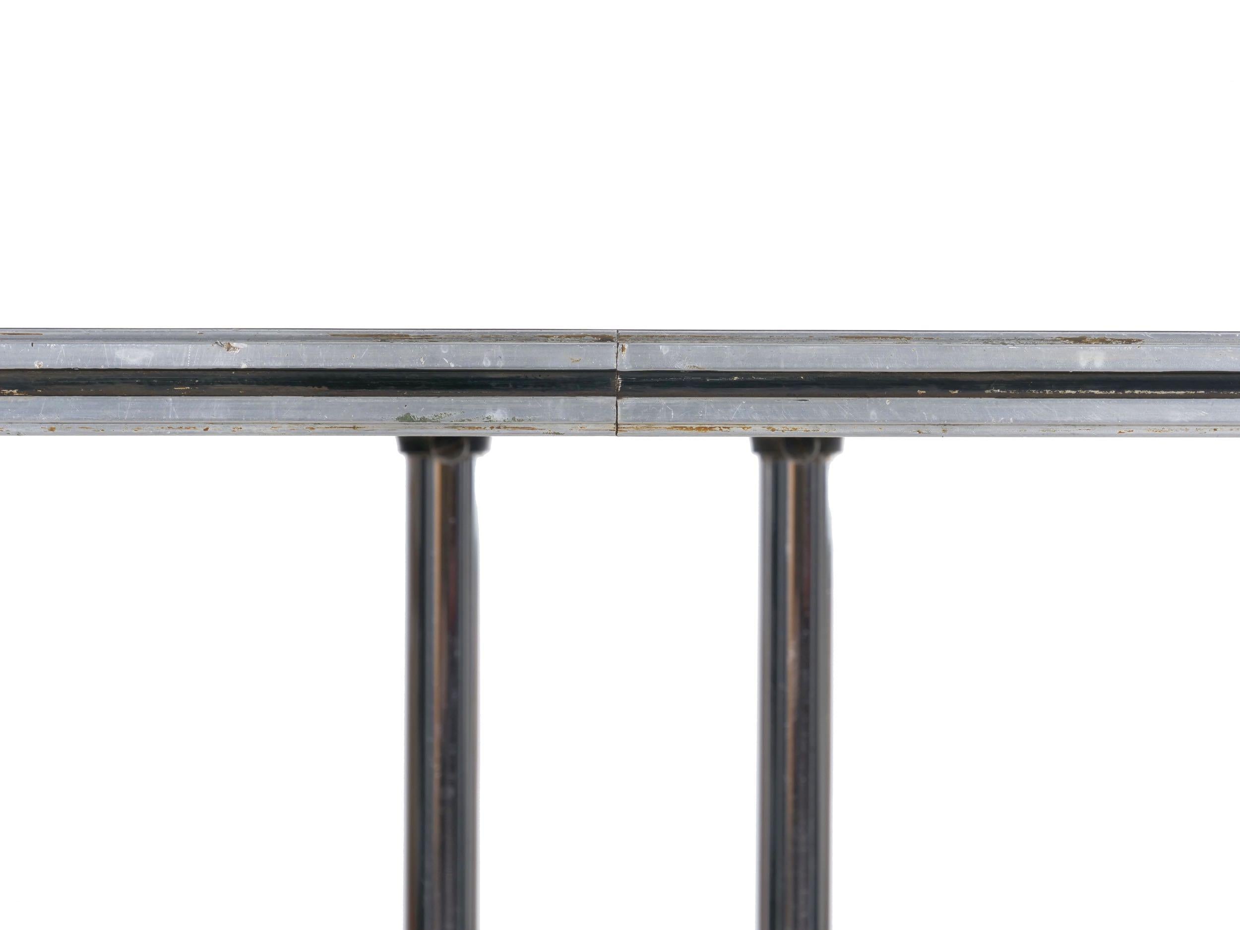 Art Deco Chrome and Black Lacquer Demilune Side Table by Royalchrome circa 1930s 6