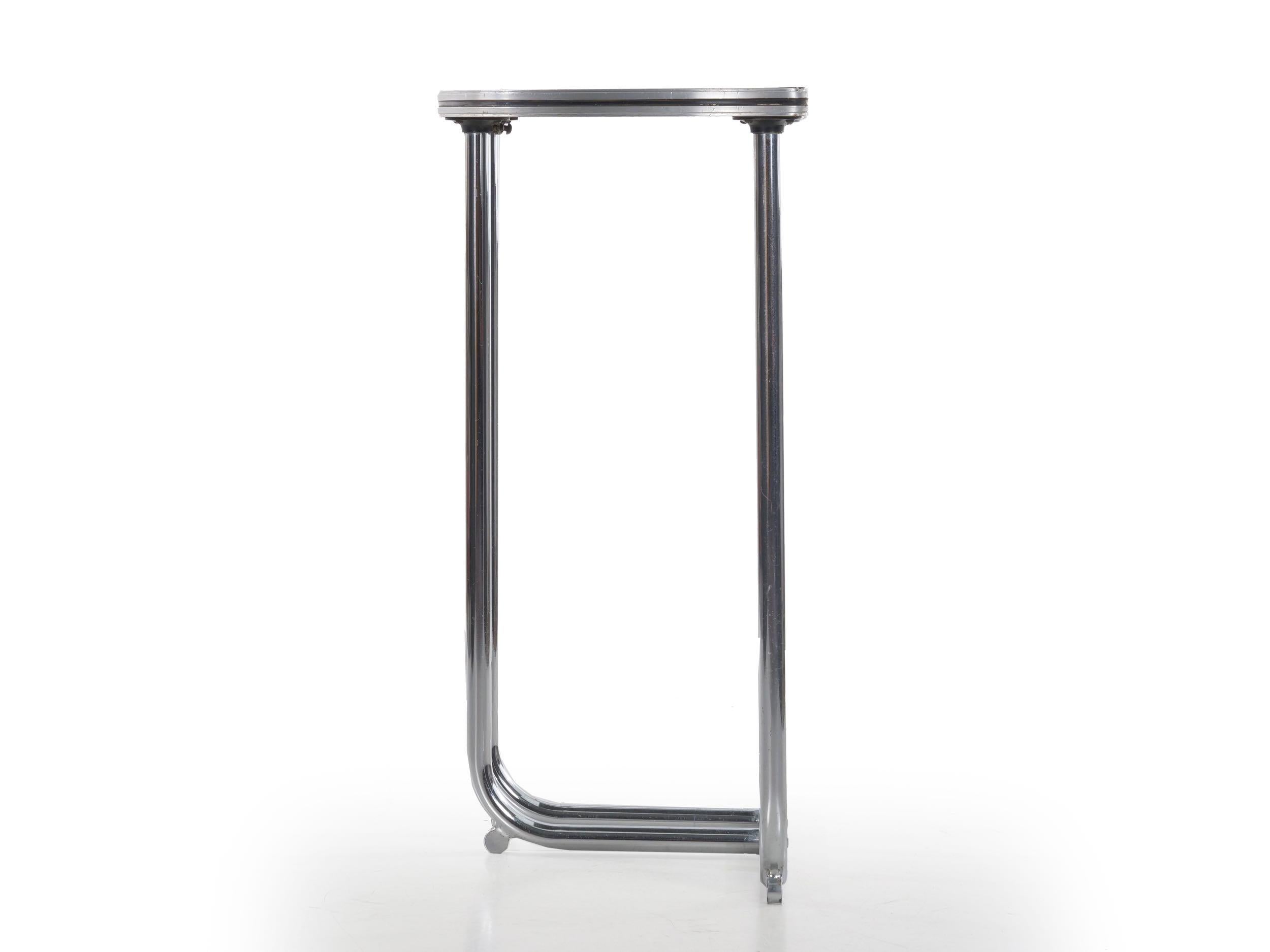 black and chrome side table