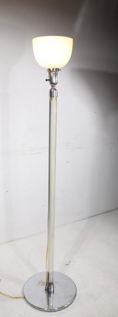 Art Deco Chrome and Glass Floor Lamp