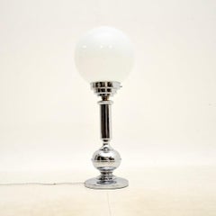 Art Deco Chrome and Glass Table Lamp