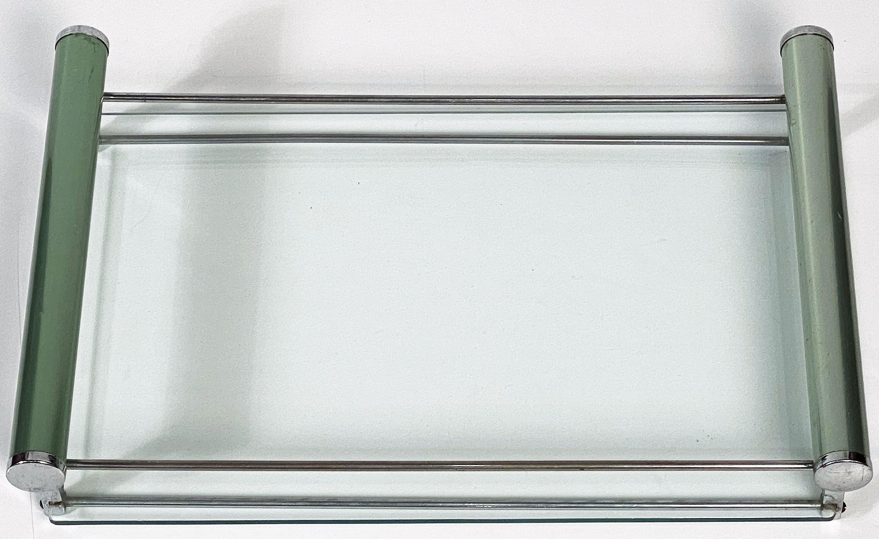 art deco glass tray