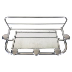 Art Deco Chrome and Metal Coat Hanger, Germany, 1940s