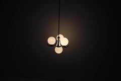 Art Deco Chrome Chandelier, 1930's, Czechoslovakia