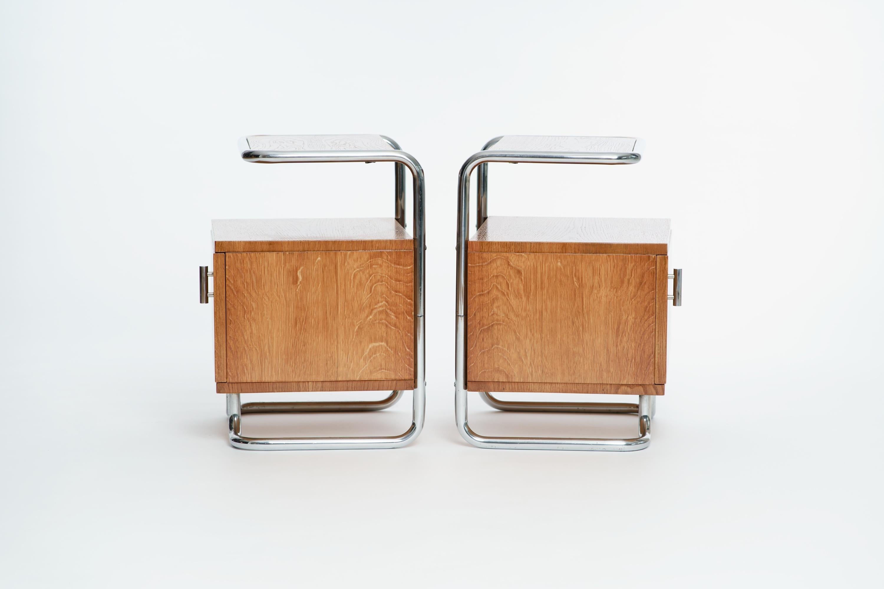 20th Century Art Deco Chrome and Tubular Steel Sideboards from Kovona, Set of 2
