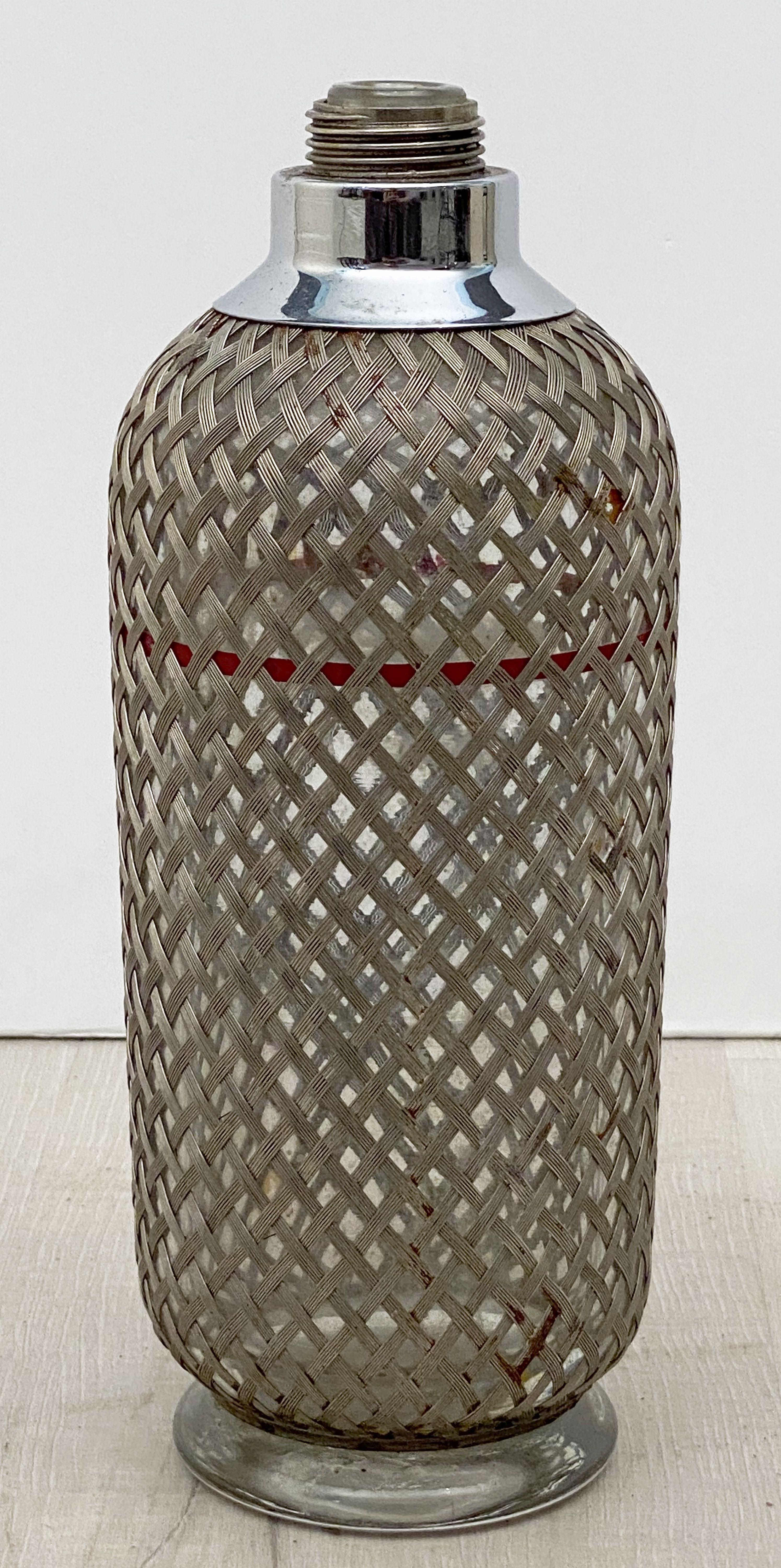 Art Deco Chrome and Wire Mesh Soda Siphon by Sparklets of London 5
