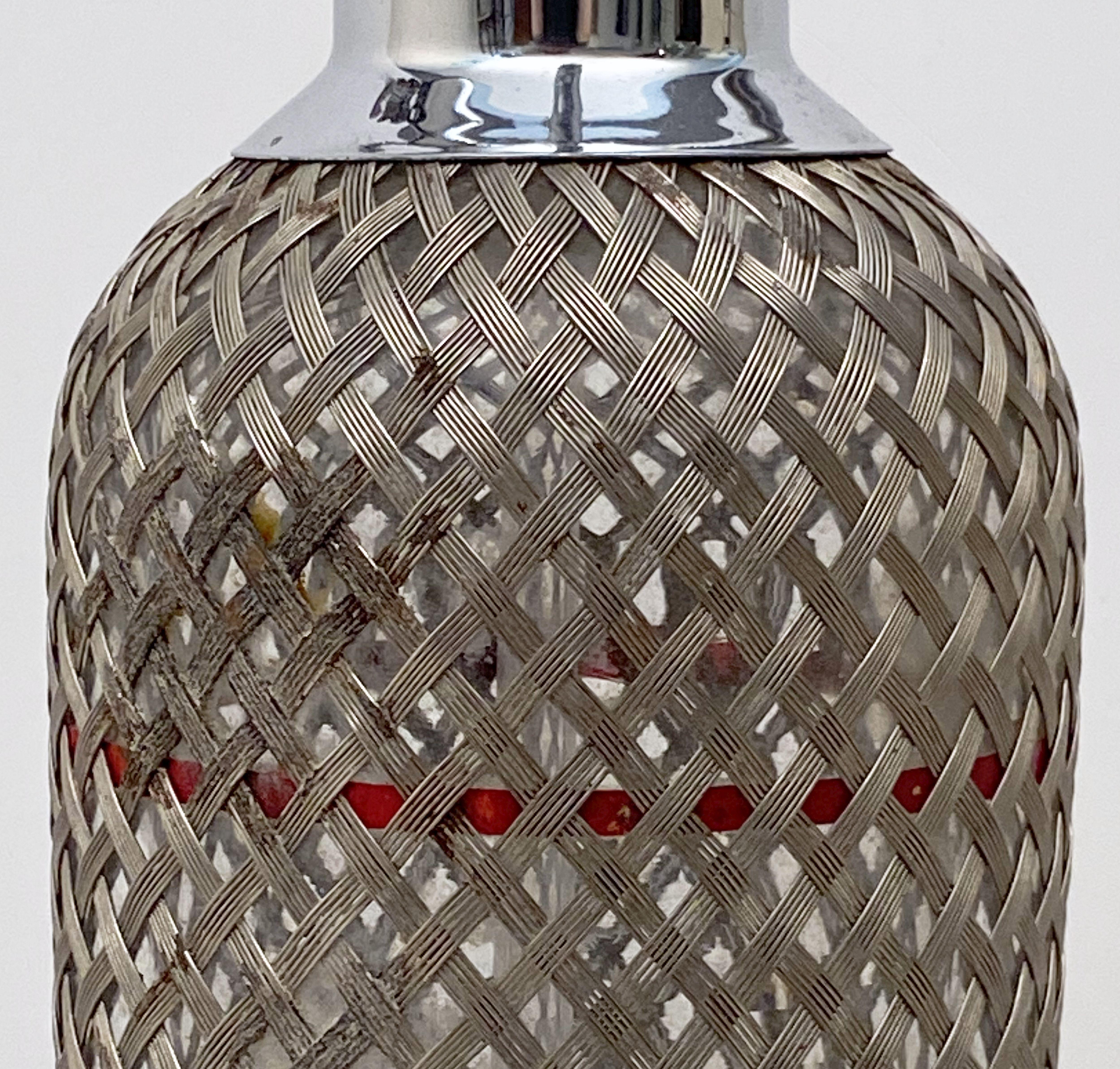 Art Deco Chrome and Wire Mesh Soda Siphon by Sparklets of London 7