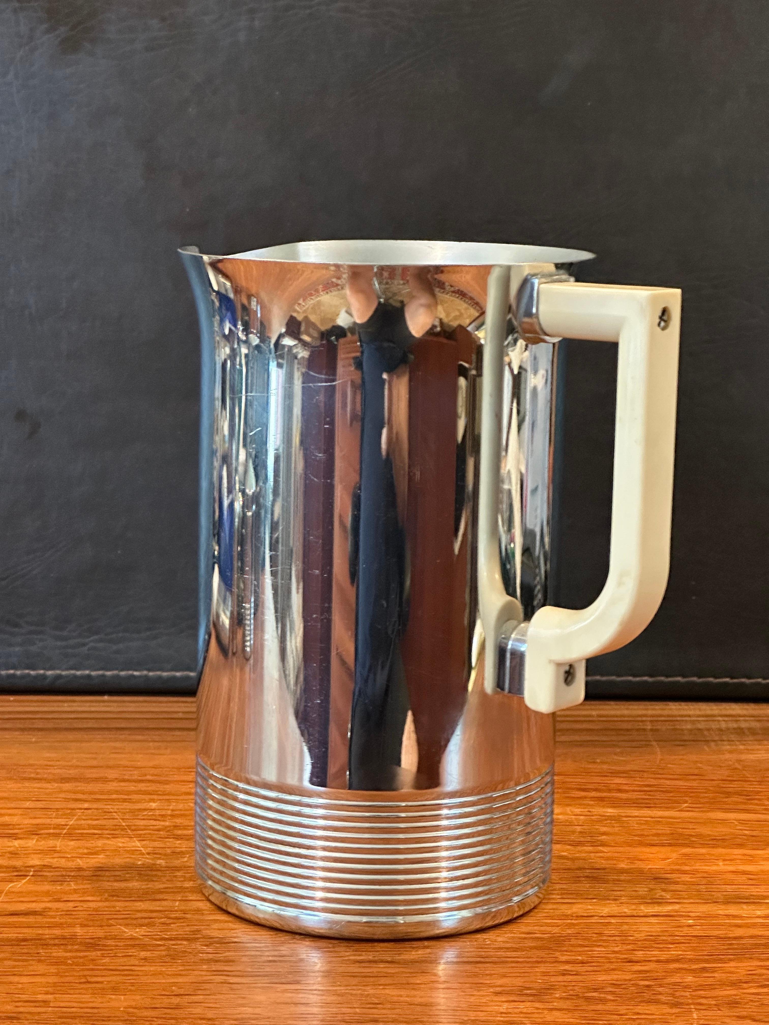 20th Century Art Deco Chrome & Bakelite Water Pitcher by Chase Co. For Sale