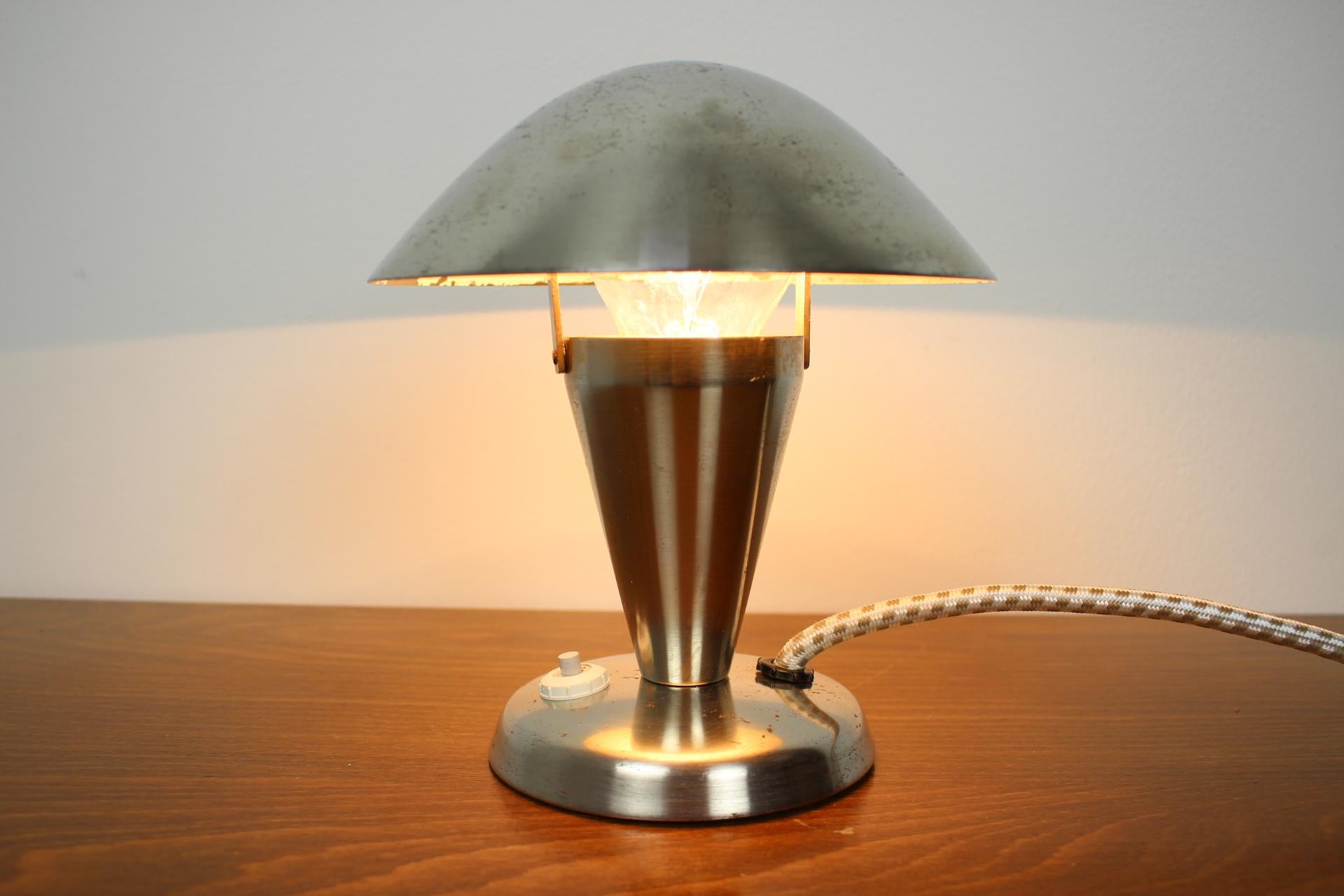 Art Deco Chrome Bauhaus Table Lamps, 1930s 2