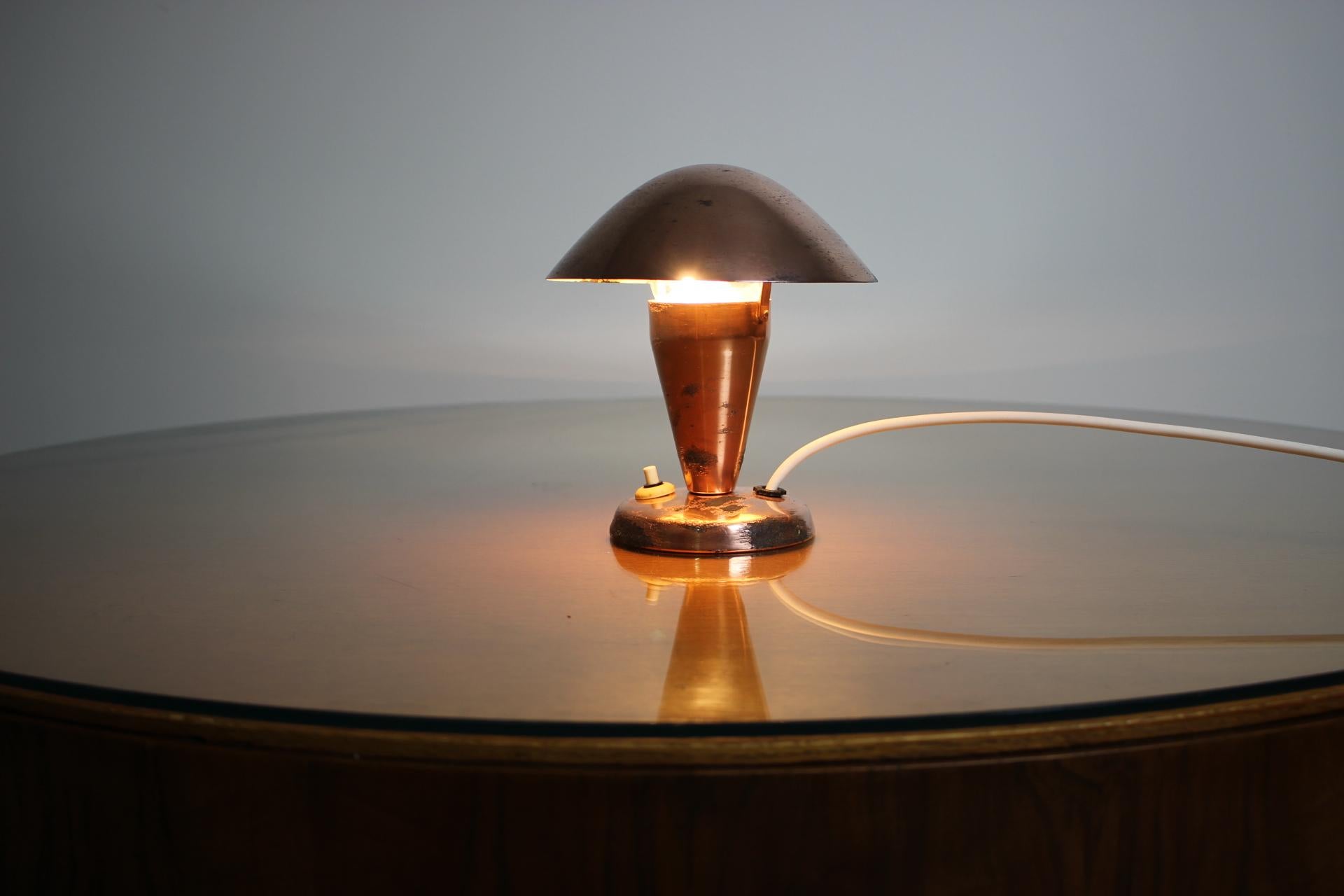 Lámparas de mesa Art Decó Bauhaus cromadas, años 30 en venta 1