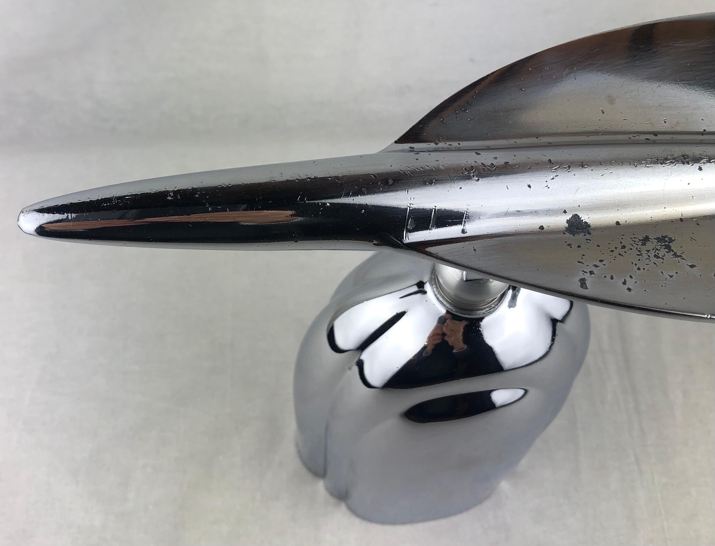 Art Deco Chrome Car Mascot Sculpture 1