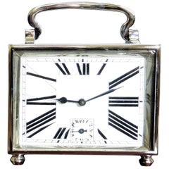 Art Deco Chrome Carriage Alarm Clock