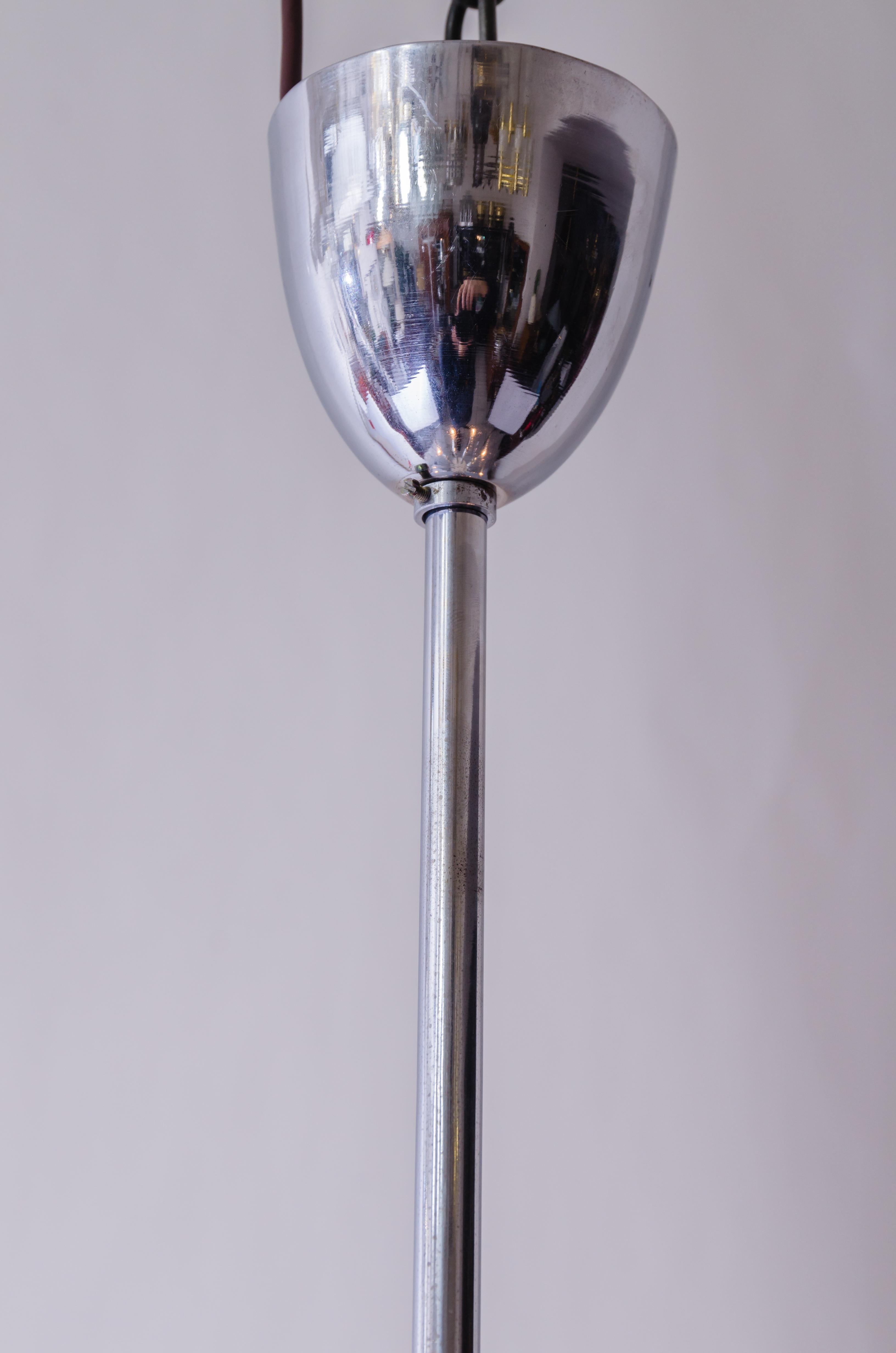 Lampadario Art Deco cromato, anni '30 circa in vendita 11