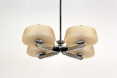 Araña Art Decó cromada de ESC, Checoslovaquia, años 30-50