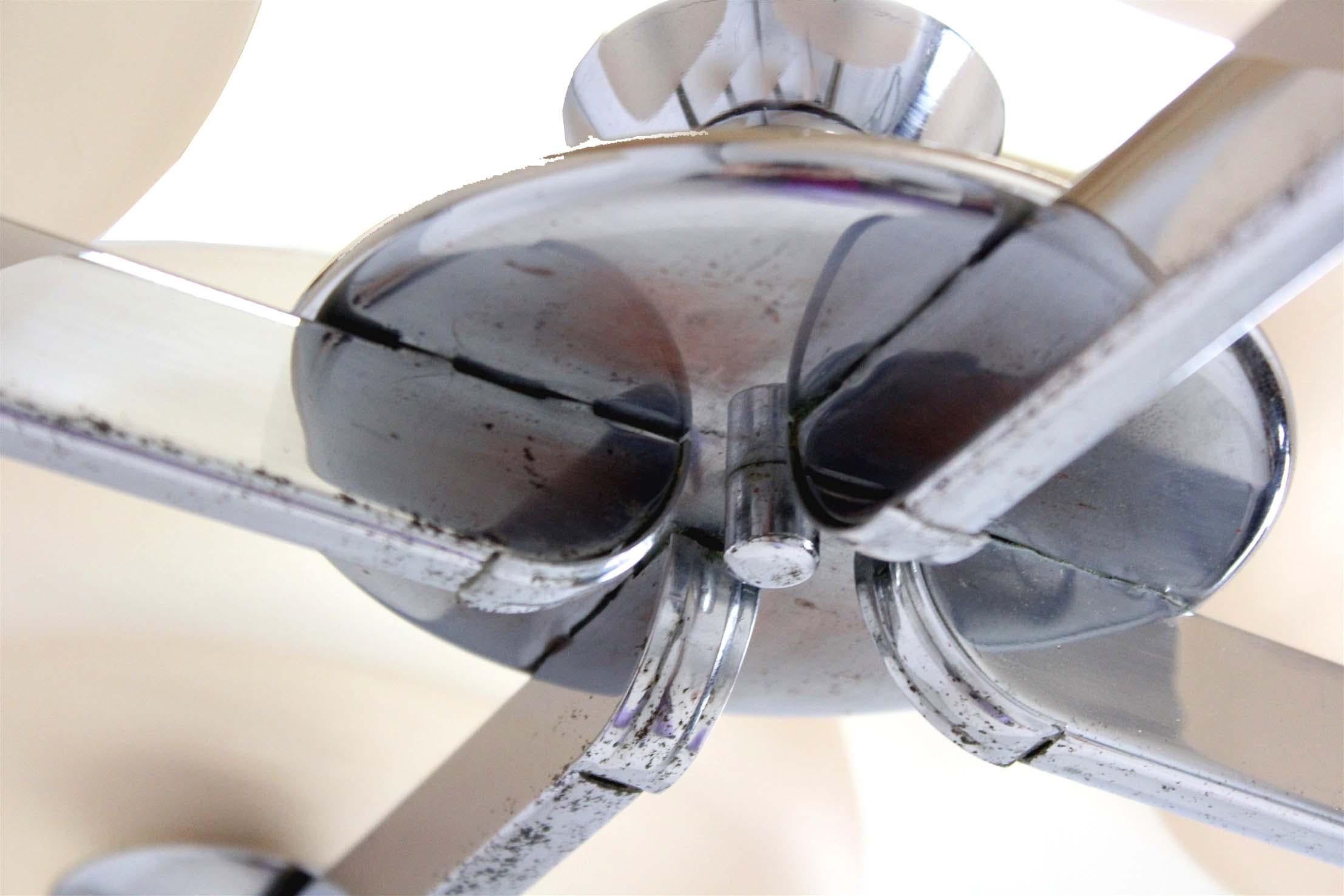 Art Deco Chrome Chandelier by ESC, Czechoslovakia, 1930s–1950s For Sale 2