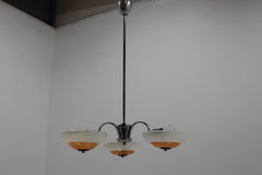 Art Deco Chrome Chandelier/ Napako, 1930s