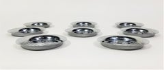 Art Deco Chrome Coasters Set of 8