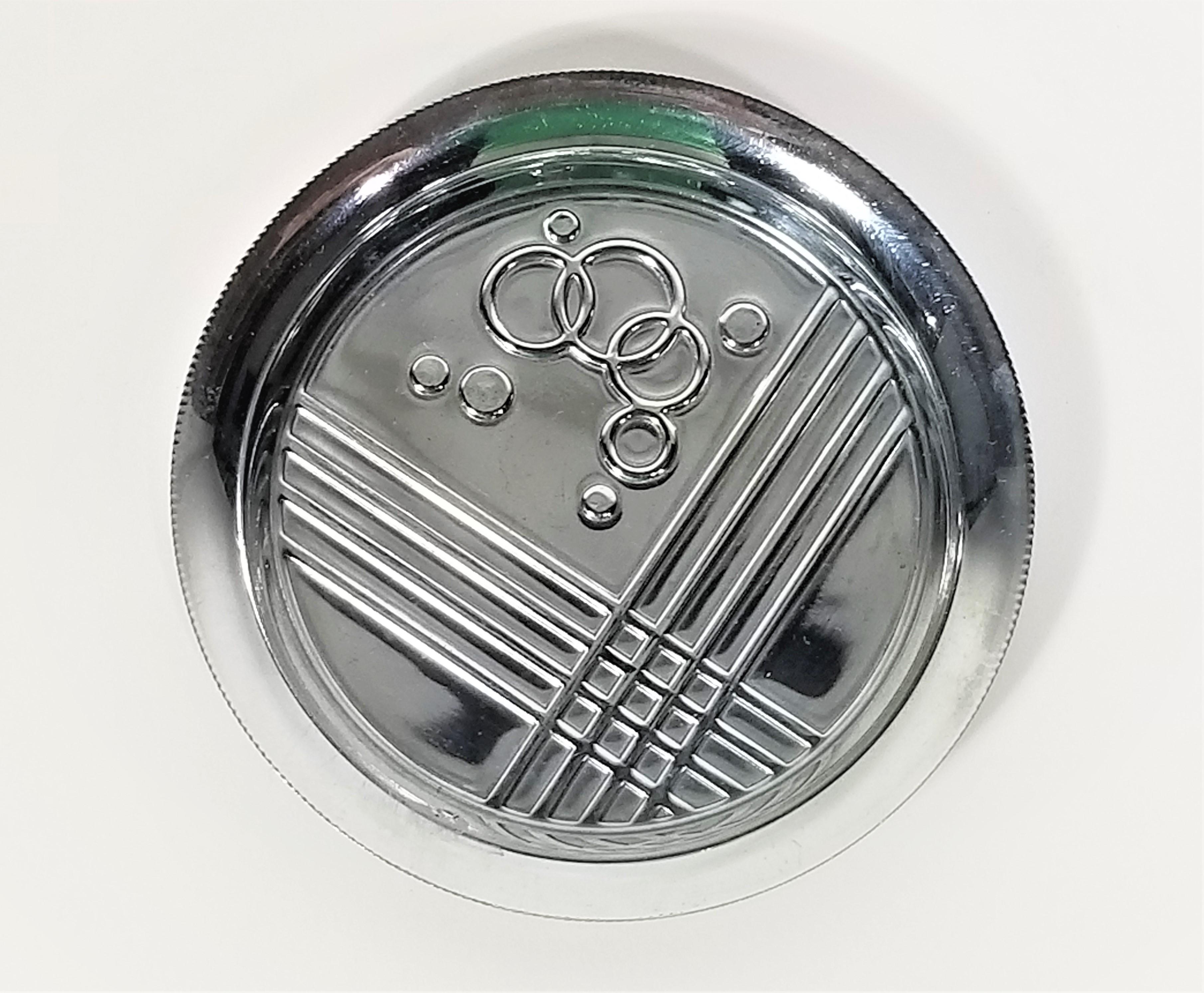 Art Deco Chrome Coasters Set of 8 For Sale 3