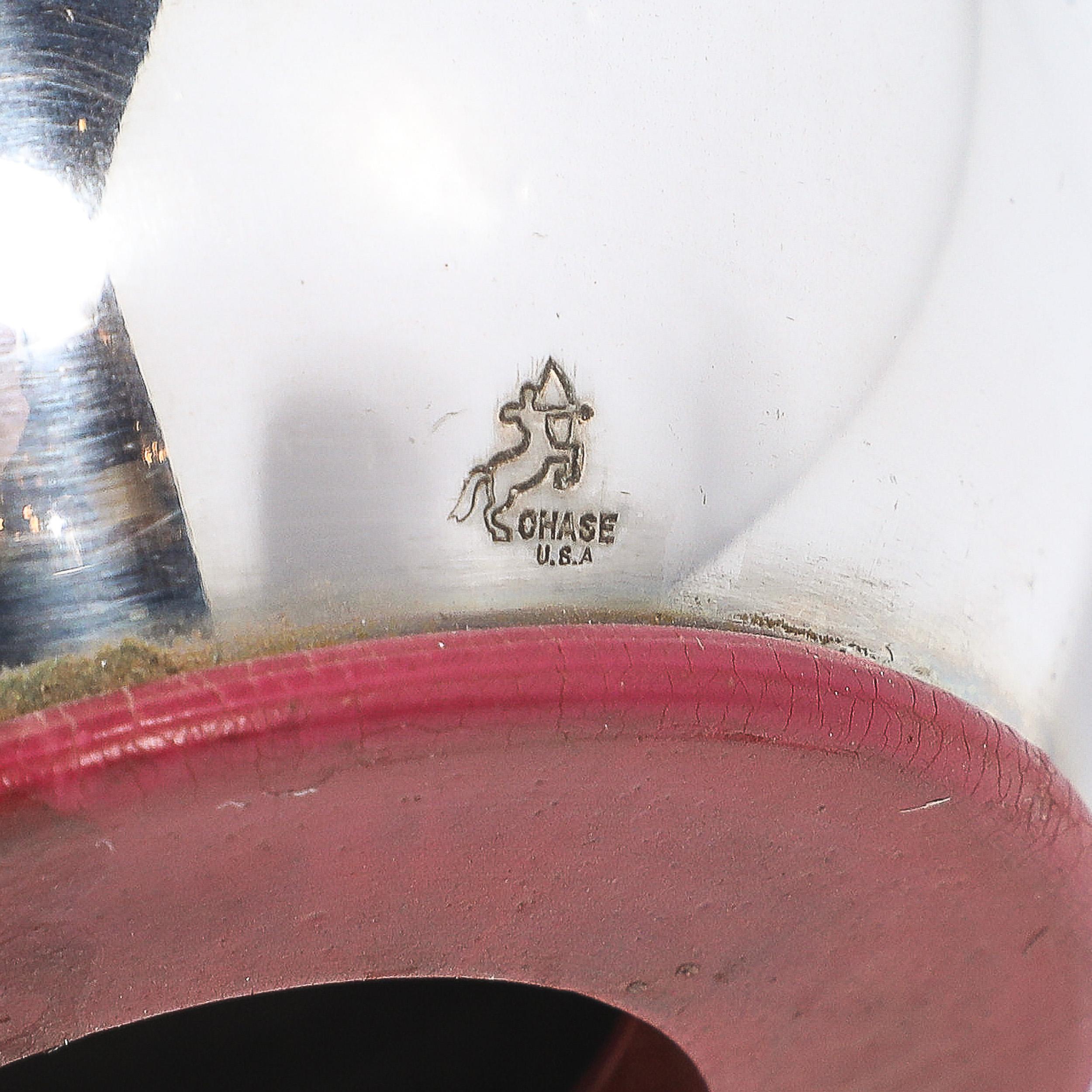 Verchromte Art Deco Cocktailkugel und Olympia Untertasse von Russel Wright für Chase im Angebot 4